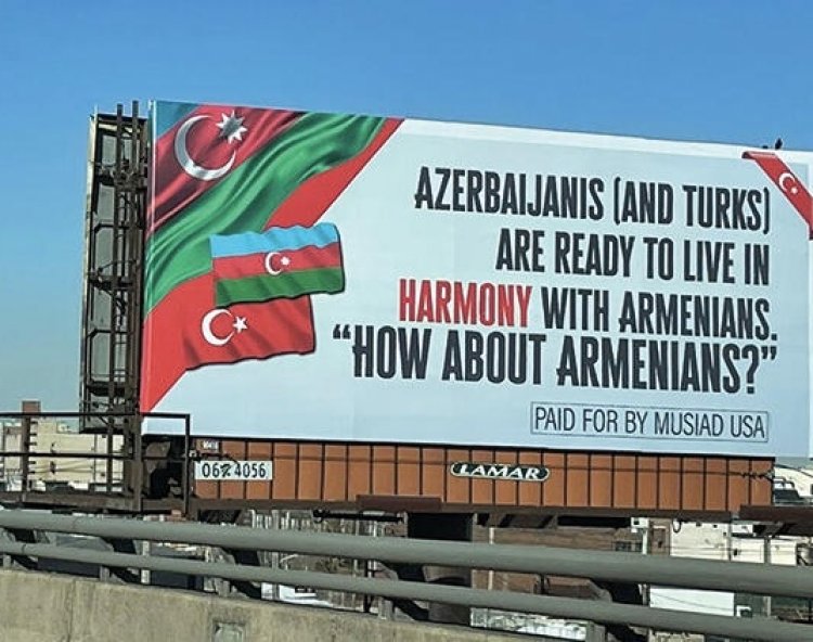 Ermeni diasporası baskı yaptı, “Barış” panosu kaldırıldı