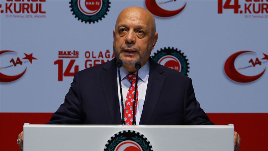 HAK-İŞ Başkanı Arslan, 650 bin işçi sendikalı ve toplu sözleşmeli