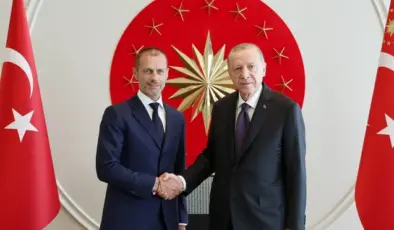 Erdoğan, UEFA Başkanı Ceferin ile bir araya geldi