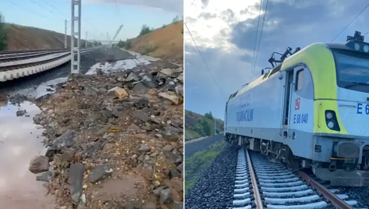 Ankara-Sivas YHT hattında kılavuz lokomotif raydan çıktı