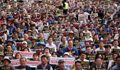 Güney Koreli protestocular Fukuşima için eylem çağrısında bulundu