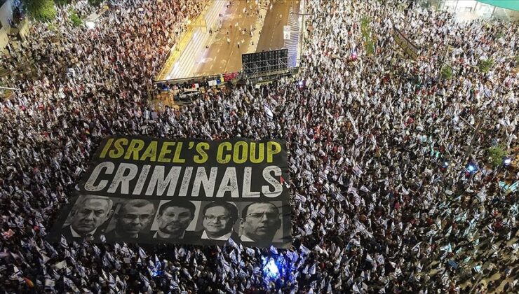 İsrailliler, protestoların 32. haftasında yine sokaklara indi
