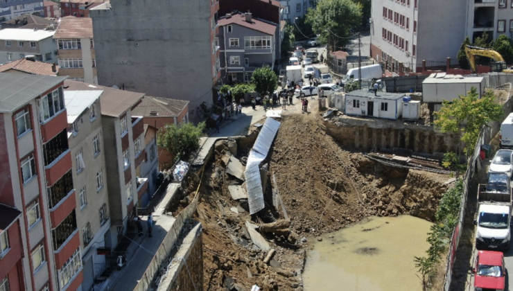 İstanbul’da yol çöktü!