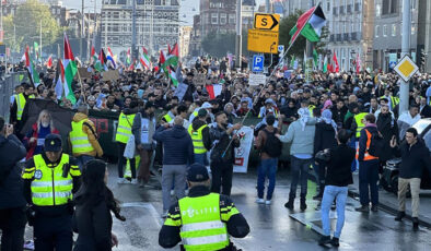 Hollanda’da Filistin’e destek gösterisinde gözaltılar var