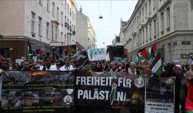 Avusturya’da binlerce gösterici, İsrail’in Gazze’deki saldırılarını protesto etti