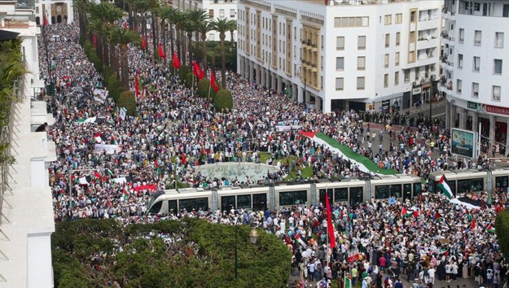 Fas’ta Gazze’ye destek gösterileri düzenlendi