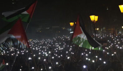 Novi Pazar’da Filistin’e destek gösterisi
