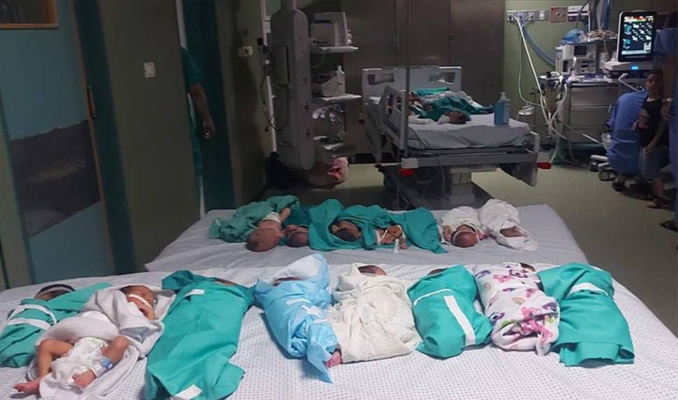 Hizmetlerin durduğu Gazze’deki Şifa Hastanesi’nde bebekler ölüyor