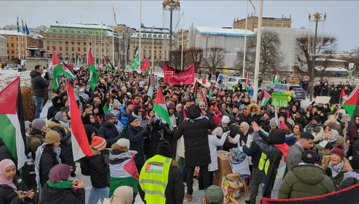 İsveç’te Gazze’ye yönelik saldırılar protesto edildi