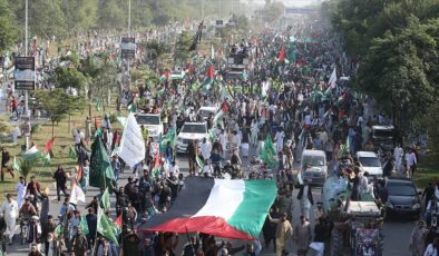 Pakistan’da Filistin ile dayanışma yürüyüşü düzenlendi