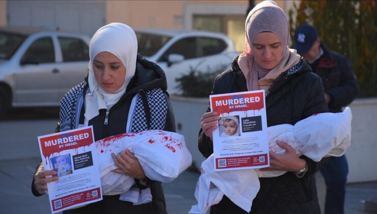 Saraybosna’da Gazze’deki hastane saldırıları için gösteri düzenlendi