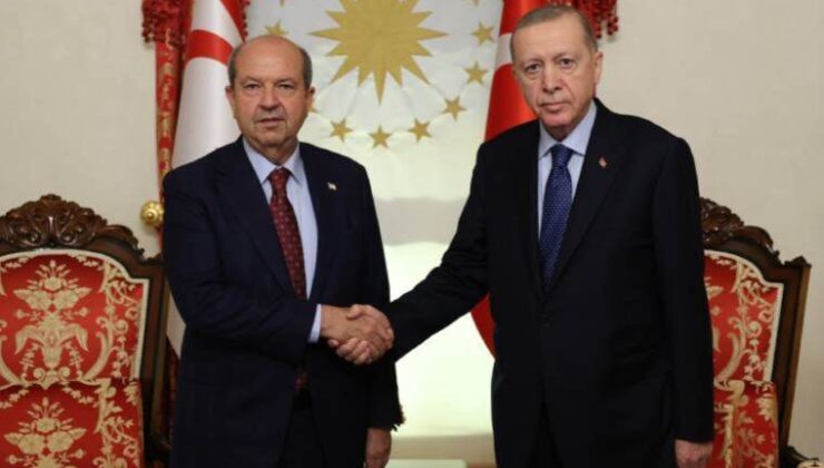 Erdoğan, KKTC Cumhurbaşkanı Ersin Tatar ile görüştü