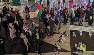 İsveç’te Filistin’de öldürülen gazeteciler için gösteri düzenlendi