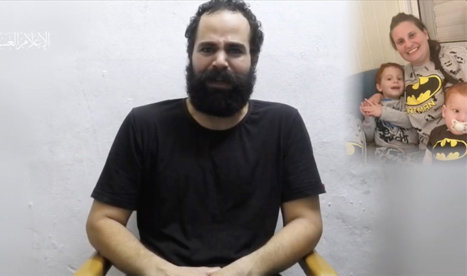 Kassam Tugayları, ailesi ölen İsrailli esirin görüntülerini paylaştı