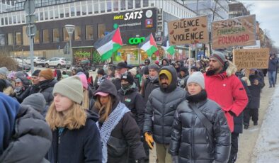 İsveç’te İsrail’in Gazze’ye saldırıları protesto edildi