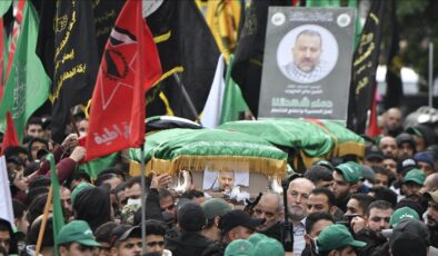 Hamas yöneticisi Aruri, son yolculuğuna uğurlandı