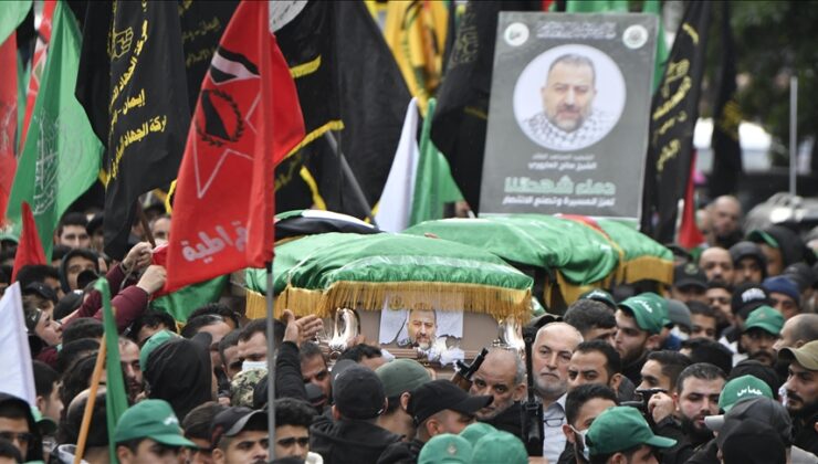 Hamas yöneticisi Aruri, son yolculuğuna uğurlandı