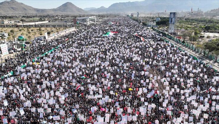 Yemen’de Filistin’e destek gösterisi düzenlendi