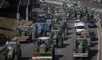 İspanya’da çiftçilerin protestolarında 19 kişi gözaltına alındı