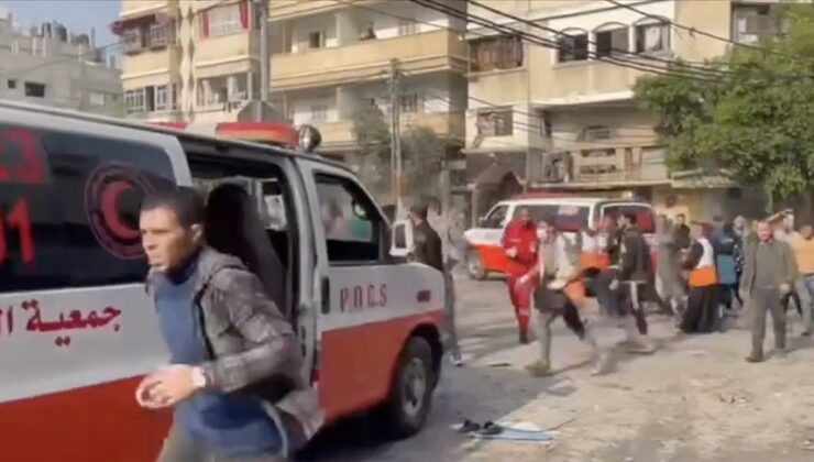 Filistin Kızılayı, İsrail’in el-Emel Hastanesi çevresini bombaladığını duyurdu