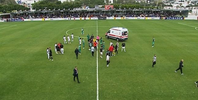 Başkanlar sahaya indi; Bodrumspor-Eyüpspor maçında ortalık karıştı