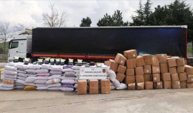 Ankara’da 10,5 ton kaçak tütün ele geçirildi