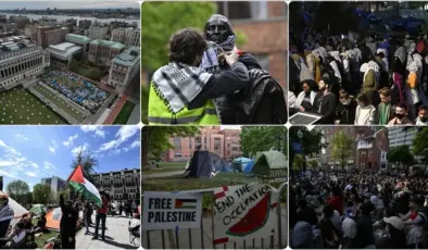 Üniversitelerdeki Filistin’e destek gösterileri engellere rağmen sürüyor