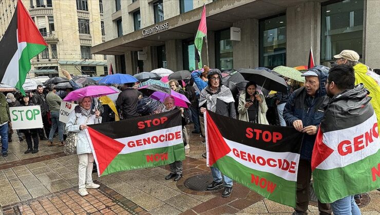 Cenevre’de Filistin’e destek gösterisi düzenlendi