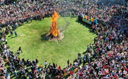Edirne’de “Kakava ateşi” yakıldı