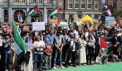 Hollanda’da “Nekbe” ve Gazze’deki saldırılar protesto edildi