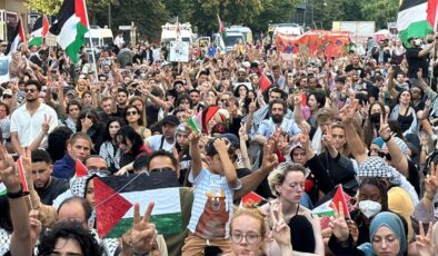 Berlin’de Filistin eylemi… Çok sayıda gözaltı