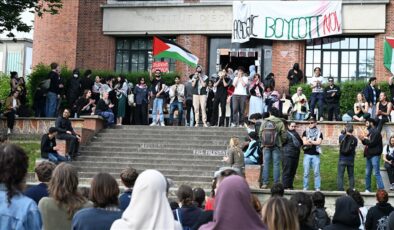 Belçika’da üniversite öğrencilerinden Filistin’e destek gösterisi