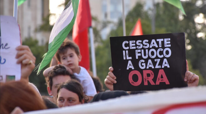 İsrail’in Refah’taki saldırılarına Roma’da protesto