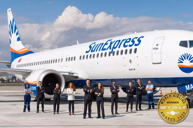 SunExpress, “Avrupa’nın En İyi Tatil Hava Yolu” seçildi