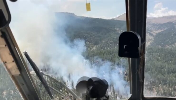 Karaman’da orman yangınına müdahale ediliyor