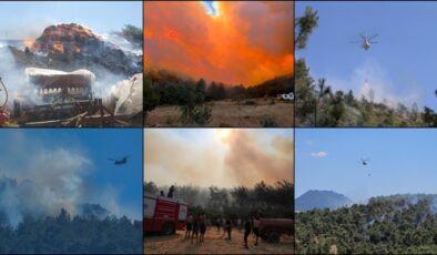 Yurdun çeşitli bölgelerinde çıkan orman yangınlarına müdahaleler devam ediyor