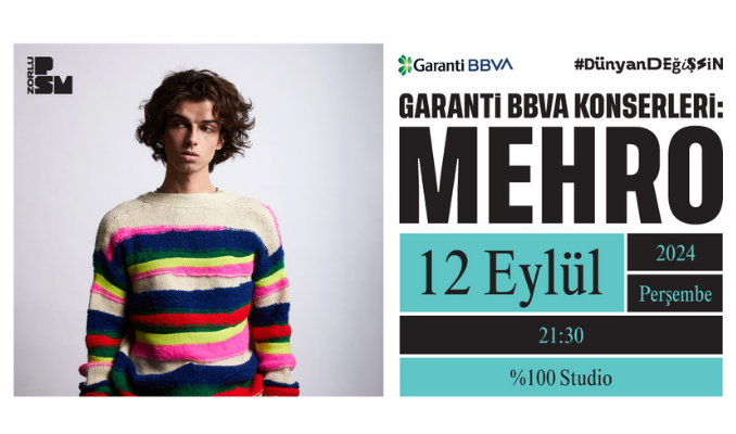 Mehro Garanti BBVA Konserleri kapsamında 12 eylül’de Zorlu PSM’de!