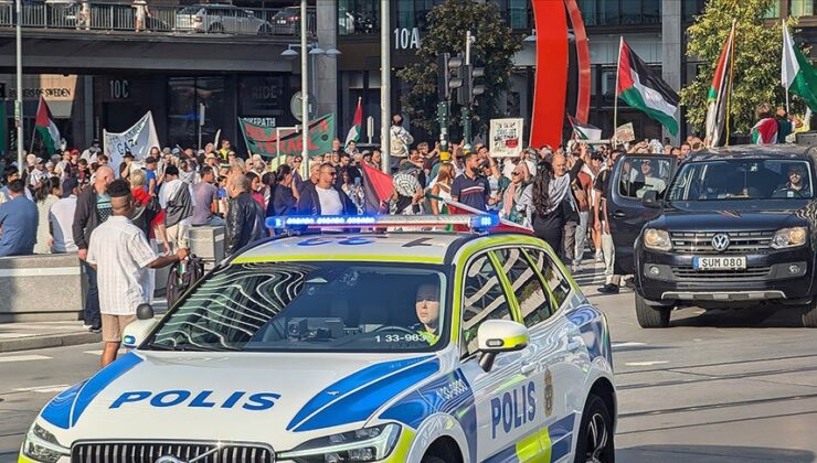 İsveç’te, İsrail’in Gazze Şeridi’ne yönelik saldırıları protesto edildi